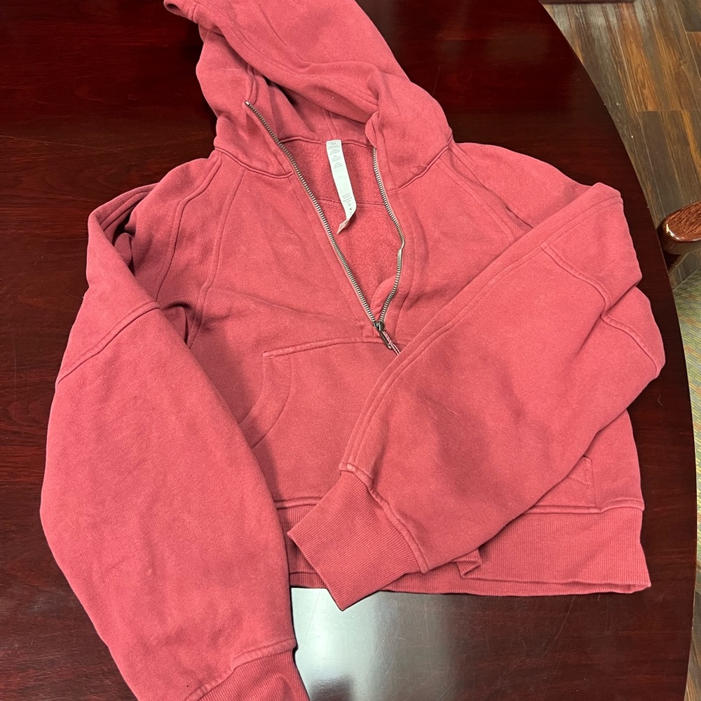 Scuba oversized half zip hoodie